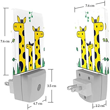 LORVIES Giraffes Plug led нощна светлина с Автоматичен Сензор от Здрач до Зори, Декоративна нощна лампа за Спални, Баня, Кухня, Коридор, стълбище, антре, Детска стая, пестене на Енергия