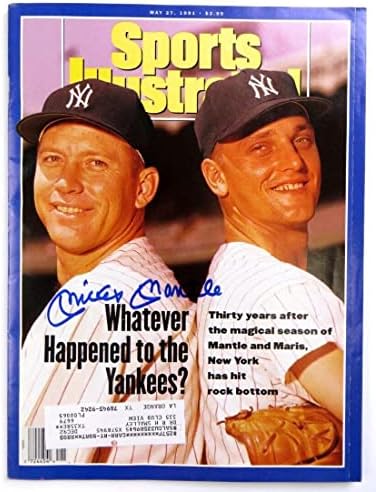 Мики Мэнтл Подписа Автограф в списание Sports Illustrated 1991 йорк Янкис JSA LOA - Списания MLB с автограф