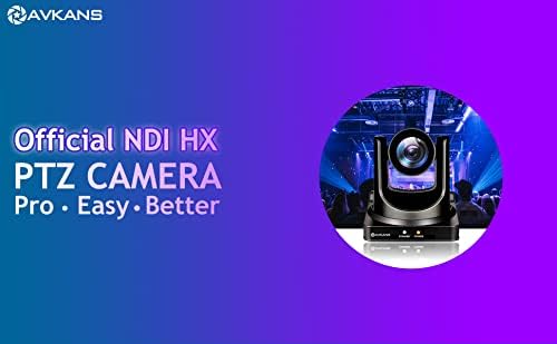 Комплекти за PTZ камери AVKANS 30X NDI - 2 елемента. 30-кратна помещение NDI с 1 бр. пакет контролер IP-джойстик за производство на видео стрийминг в Църквата (2X AV-CM30-NDI и 1x AV-Joy-IP)