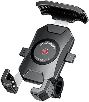 Държач за велосипед телефон GemCoo за мотоциклет, Регулируема закопчалка за телефон, защита от разклащане с надеждна ключалка, Стягащи Скоби, Въртящи се на 360 ° стойка