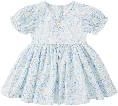 чистокровное Бебешки дрехи За малките момичета, Памучни Рокли за игри, с къси и дълги ръкави от 0 до 5 години