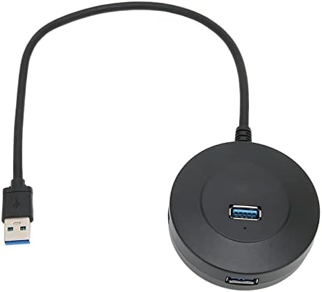 Малък 4-Портов Хъб USB 3.0, Многопортовый Адаптер за бързо зареждане и пренос на данни с кръгла конектор за Преносими КОМПЮТРИ, Настолна Компютърна Мишка, Клавиатура, за OS X 10,0+