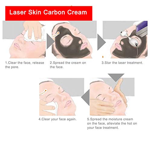 80 мл Въглероден Крем-Гел Ексфолиращ Крем за лице за Премахване на акне и Подмладяване на кожата с Помощта на Светлинния Апарат за Лазерно Подмладяване на Кожата, Избелване на кожата, Дълбоко Почистване на кожата