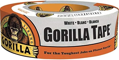 Лентата Gorilla Лента, Бяла тиксо, 1,88 инча x 30 ярда, Бяла (Опаковка от 1 броя)