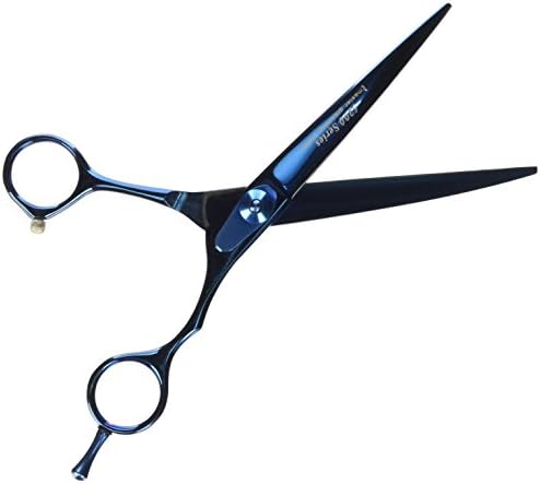 Master Grooming Tools 5200 Сини Титанов ножици — висока производителност ножици за Подстригване на кучета - Извити, 6½