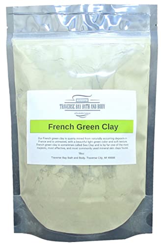 Френска зелена глина, £ 1 (16 унция), за да проверите за мыловарения, френска зелена маска за лице е богат на минерали и хранителни вещества, са подходящи за всички типове кожа. Закрываемый стоящ влагозащитный чанта
