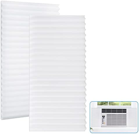 Страничните Панели прозорец климатик YoleShy Полистирен Изолационни Панели за Прозорец климатик, Комплект за изолация на блокове ac, 17 X 9 X 1 инч, опаковки от 2 части, Бял