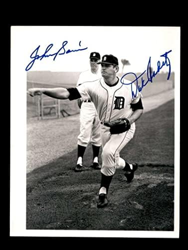 Джони Sein Дик Радатц С Подпис на ДНК PSA 8x10 Оригиналната Метална Снимка С Автограф от Тигри - Снимки на MLB С автограф