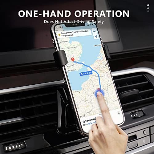 Закопчалка за телефон CLEC, подходящо за BMW серия 5 2022-2017, Държач за мобилен телефон с вентиляционным дупка за BMW 5S, Специално Подбран Кола за Samsung мобилни телефони iPhone 4-7 см, черен
