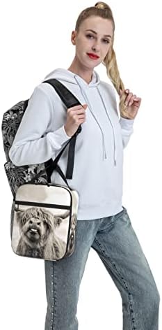 Забавна Коровья Преносима Изолирано чанта за Обяд, за да е Подходяща За училище, на Работа, на Пикник, Пътуване