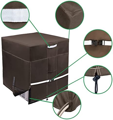 На кутията на климатика Forestchill за външното тяло, 26 x 26 x 32 инча, Здрави Водоустойчиви Защитни капаци за външните конденсаторных блокове, кафяв