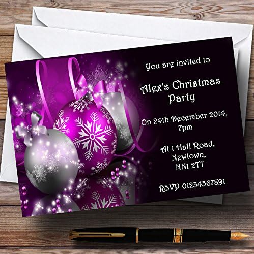 Пощенска картичка Zoo Purple Персонални Покани за Коледа/Нова Година/ Празнично парти