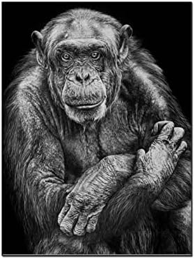 Плакат с изображение на животни, Произведение на изкуството от Шимпанзета, Маймуни, Абстрактно Монтиране на Изкуството, Платно, Начало Декор, Живопис, Съвременно Изкуство, Платно, Постери и Щампи, Стенни Художествени
