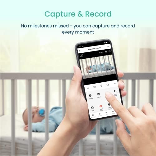 Следи бебето Babysense See Smart WiFi, камера 1080p HD за Нощно виждане, детекция и проследяване на движението, заснемане и запис на SD-карта в комплекта, безплатно смарт приложени?