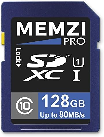Карта памет MEMZI PRO 128 GB Class 10 80 MB/SDXC за цифрови фотоапарати Olympus серии SH, SP или SZ