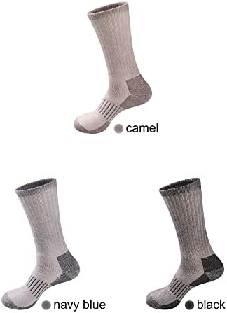 Мъжки вълнени Чорапи Evolta, 3 опаковки, Топло Туристически Удобни Чорапи за екипажа на открито, 80% от меринос, До средата на Прасците, 10-13
