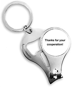 Благодаря за Вашето сътрудничество Символ Ножица за Нокти Халка Ключодържател Отварачка за Бутилки Машина за Рязане