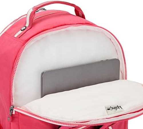 Жена раница за лаптоп Kipling Seoul Extra Large 17, издръжлив, Просторен, с меки плечевыми ремъци, Училищна чанта, Ярко-розов цвят, 34,5 L x 45H x 23D
