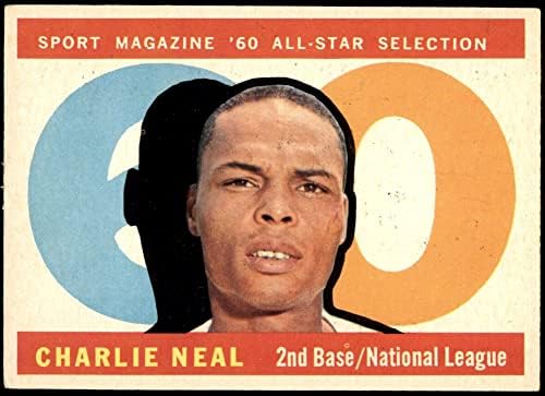 1960 Topps # 556 All-Star Чарли Нил Лос Анджелис Доджърс (бейзбол карта) EX/MT Dodgers