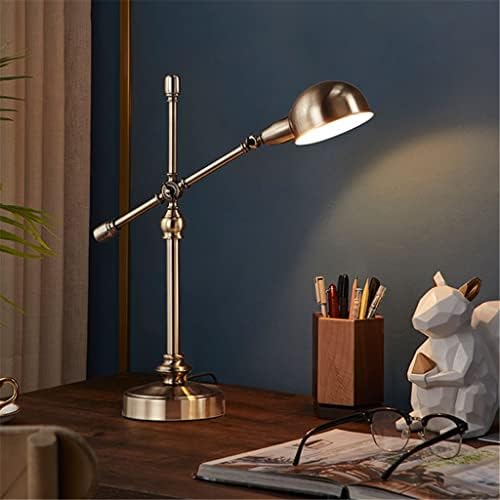 PQKDY Американската Настолна лампа Ретро Кънтри Топло Украса на Работния Плот, за да се Учат Офис Работа Нощни лампи за спалня (Цвят: Слаби, Размер: 60 * 60 см)