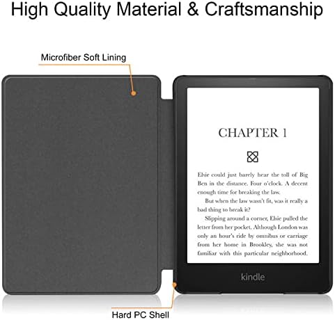 Калъф само за новия Kindle 10-то поколение 2019 година на издаване - Най-тънкият и лек smart-калъф с функция за автоматично включване / изключване (не е подходящ за Kindle Paperwhite 10