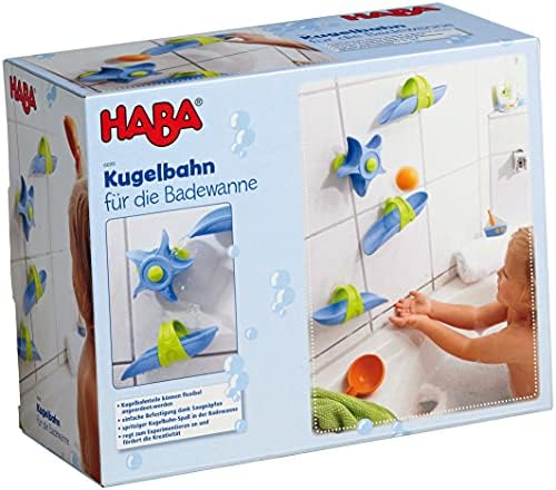 Пътека за игри с топка HABA за баня - Игрален комплект от 6 теми - Допринася за експерименти и творчеството за деца на възраст от 3 години и по-възрастни
