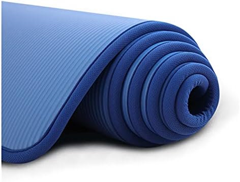 ZQALOVE Преносим Противоскользящий килимче за йога, подложка за упражнения, 10 мм, нескользящий килимче за йога, 183 см, 61 см, дебели подложки за фитнес от NBR, спортни подло