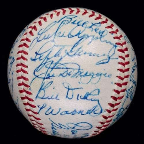 Невероятен Уводна топката HOF 1960 Година С Автограф на Джо Ди Маджо Дизи Дийн Джо Кронина PSA - Бейзболни топки с Автографи