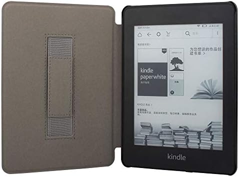 Калъф за изцяло нов Kindle (випуск 2022 година) с каишка за ръка - Кожен калъф с функция за автоматично преминаване в режим на готовност за 6 Kindle (11-то поколение) - випуск 2022