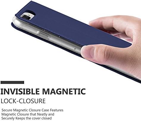 Калъф-за награда Cadorabo, съвместим с Apple iPhone 8 Plus / 7 Plus / 7S Plus, стилен тъмно син цвят, с магнитна закопчалка, функция поставки и отделения за карти, една Чанта-портфейл Etui Корици от изкуствена кожа