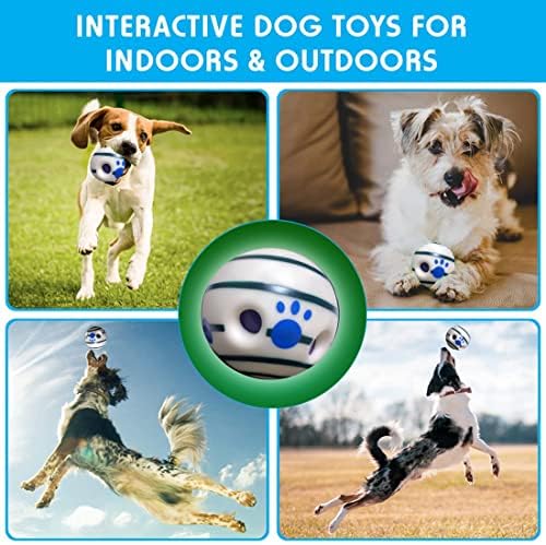 (2 опаковки) 5,5 Модернизирана топка за хихикающих кучета, Светещ играчка, Светещи в тъмното играчка топка за кучета със странен звук, Топка за домашни любимци, Център за игра за топката, забавни звуци хихиканья, Интерактивни
