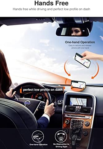 Кола за телефон Loncaster, Лилава и Оранжевото Силикон планина за автомобил телефона за Различни приборных панели, Нескользящая Поставка за телефона, която е Съвместима с iPhone, Samsung, Android, GPS устройства и много