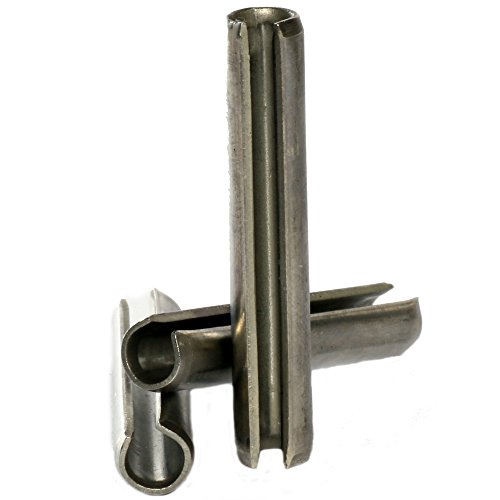 Основата на болта (2 мм) М2 x 8 Пина за натягане на пружината с прорези от неръждаема стомана, които Определят Ролкови Щифтове DIN 1481 - 10 бр.