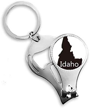 Айдахо Съединените Щати Карта Ножица за нокти Халка Ключодържател Отварачка за Бутилки Машина за Рязане