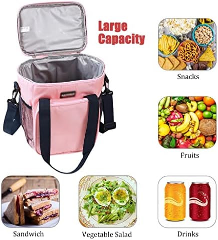 CCBUY Изолирано Множество чанта за обяд, Обяд,-бокс за възрастни, Водоустойчива чанта за съхранение в хладилник, Обяд-Бокс, Запечатани чанта за съхранение на обяд (Цвят: розов, размер: 22 x 16 x 26 см)