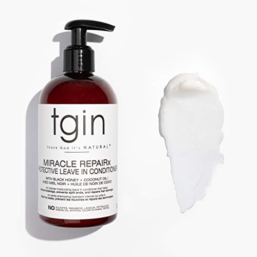 tgin Miracle RepaiRx Защитен Незаличими климатик - За естествения растеж на косата, Биотин - Масло от Черен Рициново дърво - Не съдържа парабени - Сулфати - Възстановява Къдрици - Извивки на - Вълна - Възстановява -