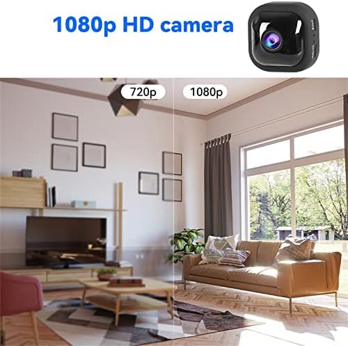 Wi-Fi Камера На 2.4 Ghz за домашна сигурност, Безжични Камери за сигурност 1080p HD В затворени помещения, Дистанционна камера за нощно виждане, Камера за запис на батерии, Камера за сигурност със завъртане на 360 °