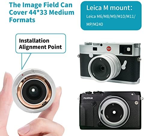 AstrHori 40mm F5.6 Полнокадровый ръчно основен обектив за камера с висока резолюция 7000 W и чехлами среден формат 44 * 33, който е съвместим с беззеркальной камера Leica M-Mount M6 M8 M9 M