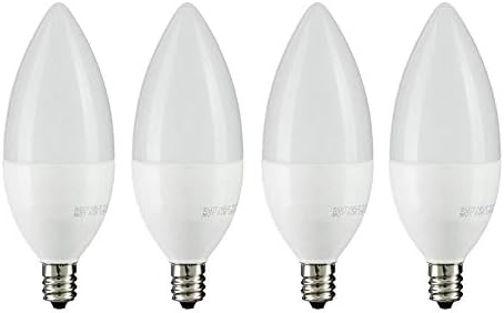 PROCURU [4 опаковки] Led лампи E12 Candelabra, 2700K Нежно бял цвят, 4 W (еквивалент на 40 Вата) Без регулиране на яркостта, Поставка за свещи за полилеи