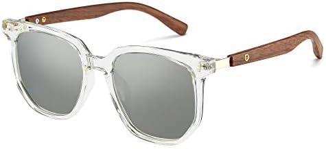 Cyxus 2023 Поляризирани Очила на Жените и Мъжете С Защита От Uv Модни TR90 В Големи Рамки С Дървени Висками Нюанси