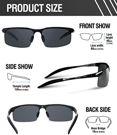 DUCO Мъжки Спортни Поляризирани Слънчеви Очила С Защита от Uv Слънчеви Очила за Мъже 8177s
