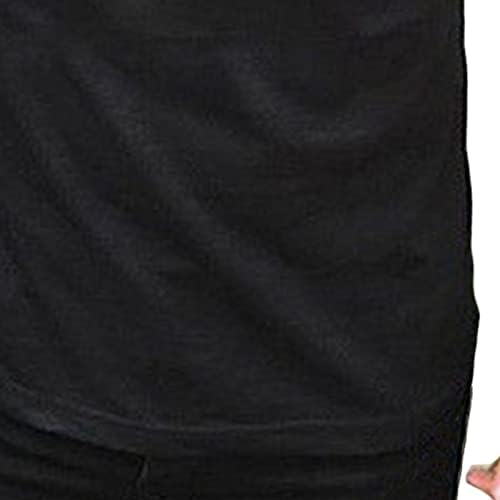 Maiyifu-GJ Мъжки Ежедневни Основни Модни Тениски С Лента Отпред, с Къс ръкав, Леки Памучни Блузи С V-образно деколте