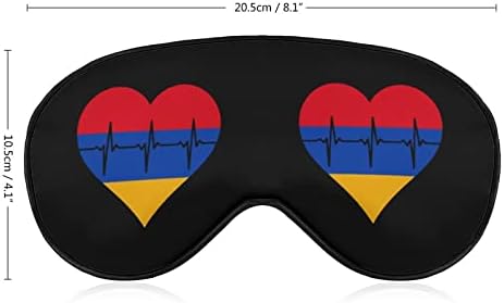 Love Armenia Сърцебиене Маска за Очи за Сън Затемненная Нощна Превръзка на Очите и с Регулируема Каишка за Мъже Жени Пътуват Йога на Съня