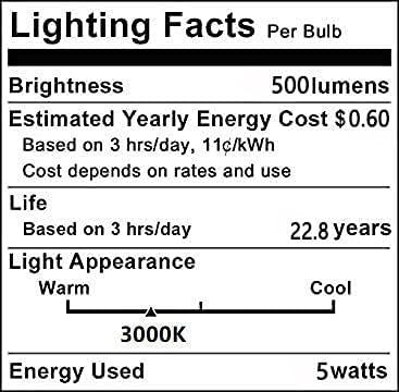 Lxcom Lighting GU10 led Лампи с регулируема яркост 50 W Еквивалентен на Халогенна лампа 5 W COB Осветление Топло Бяло 3000 ДО GU10 База е 110 В светлината на Прожекторите за Трекового на вградените светлини, 6 бр. В