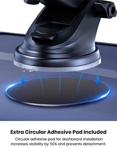 Кола номер TOPK, Регулируема Поставка За мобилен телефон със завъртане на 360 ° - 2023 Обновена Здрава Лепкава Гел Панел за таблото на автомобила / на Предното стъкло