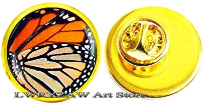 Брошка във формата на Крило на Пеперуда-Монарх, Брошка във формата На Крила на пеперуда, Стъклена Брошка, на Жени-Монарх, Брошка-Пеперуда, Природна Златар Жени-Насек