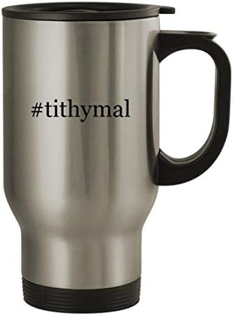 Подаръци дрънкулки #tithymal - Пътна Чаша от Неръждаема Стомана за 14 грама, сребрист