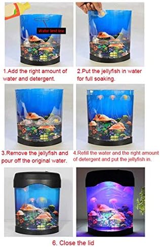 WSSBK аквариумная нощна лампа с led подсветка, изкуствена лампа за настроението на плуване, за дома плот