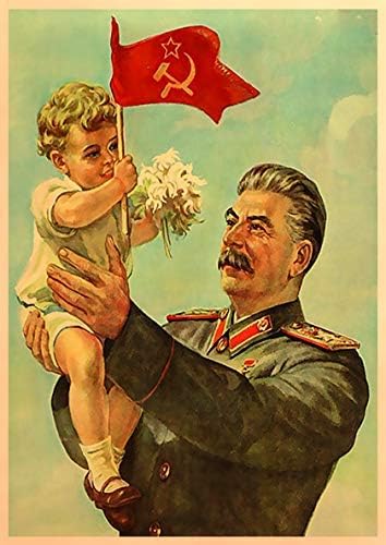 Съветският Сталин и Детски Ретро Постер