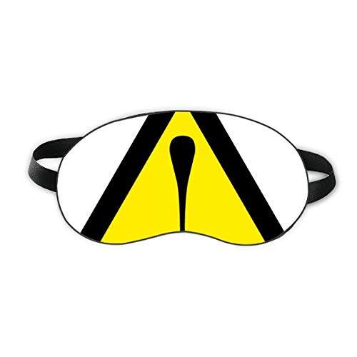 Предупредителен Символ Жълт Черен Сигурен Триъгълни Защитен Екран За сън Мека Нощна Превръзка На Очите Козирка